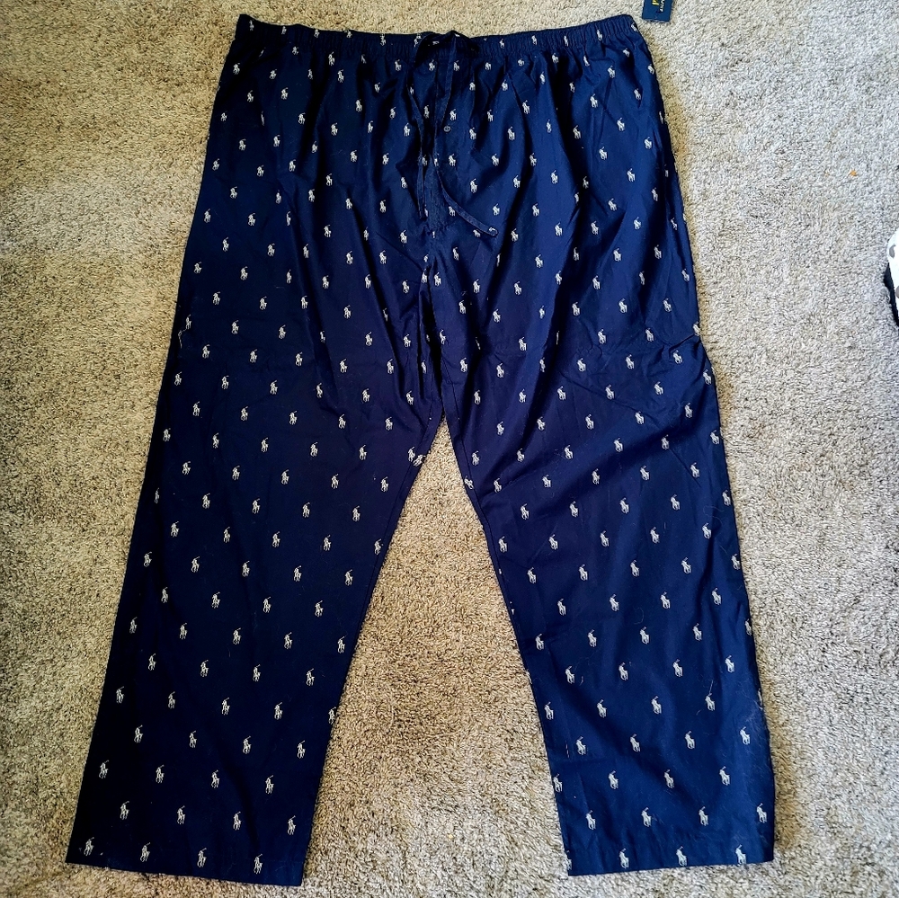 Mens Ralph Lauren POLO Pajama Pants, All over Pony, Size 4XT NWT